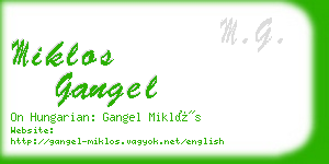 miklos gangel business card